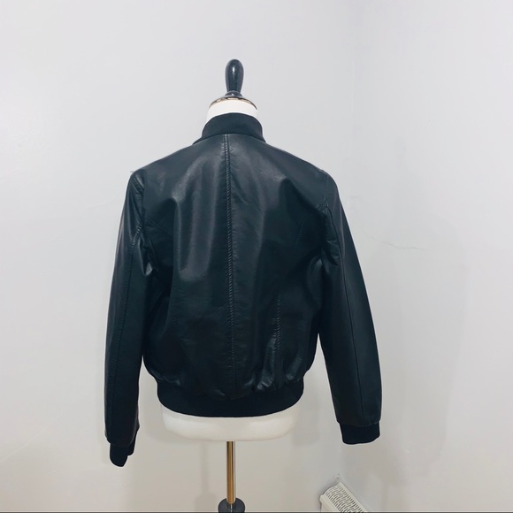 CR NWOT Faux Leather Bomber Jacket - Picture 3 of 5